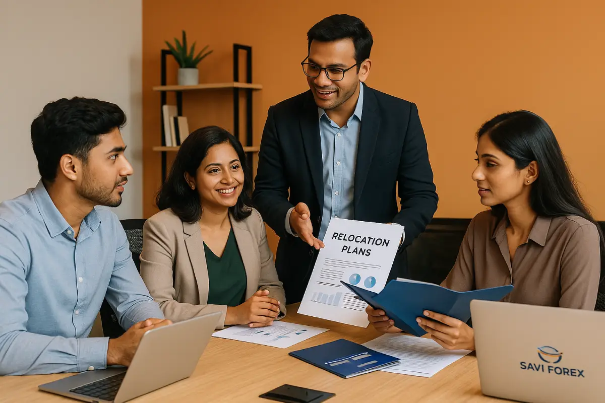 Group discussing immigration consultants vs visa consultants around a modern office table
