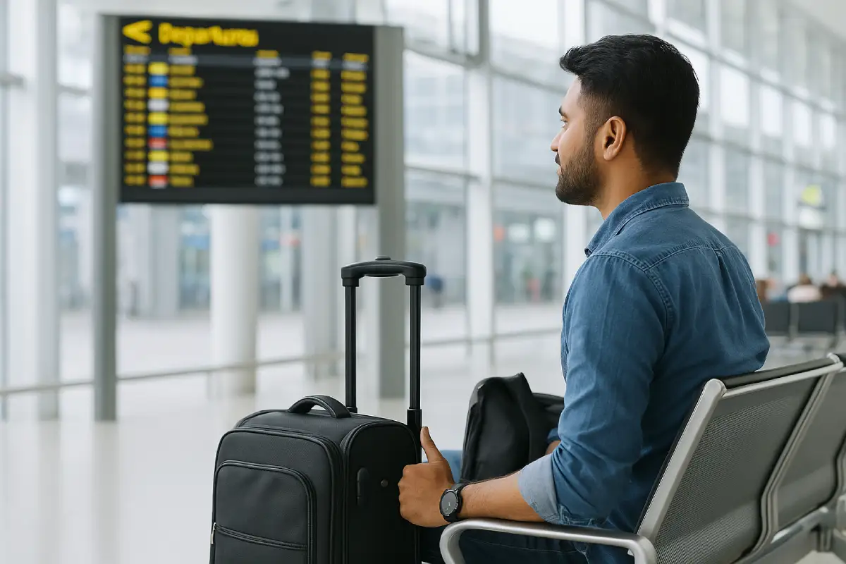6 Useful Types of Visa for Indians to Travel Abroad 7 Indian traveler in airport transit lounge for Transit