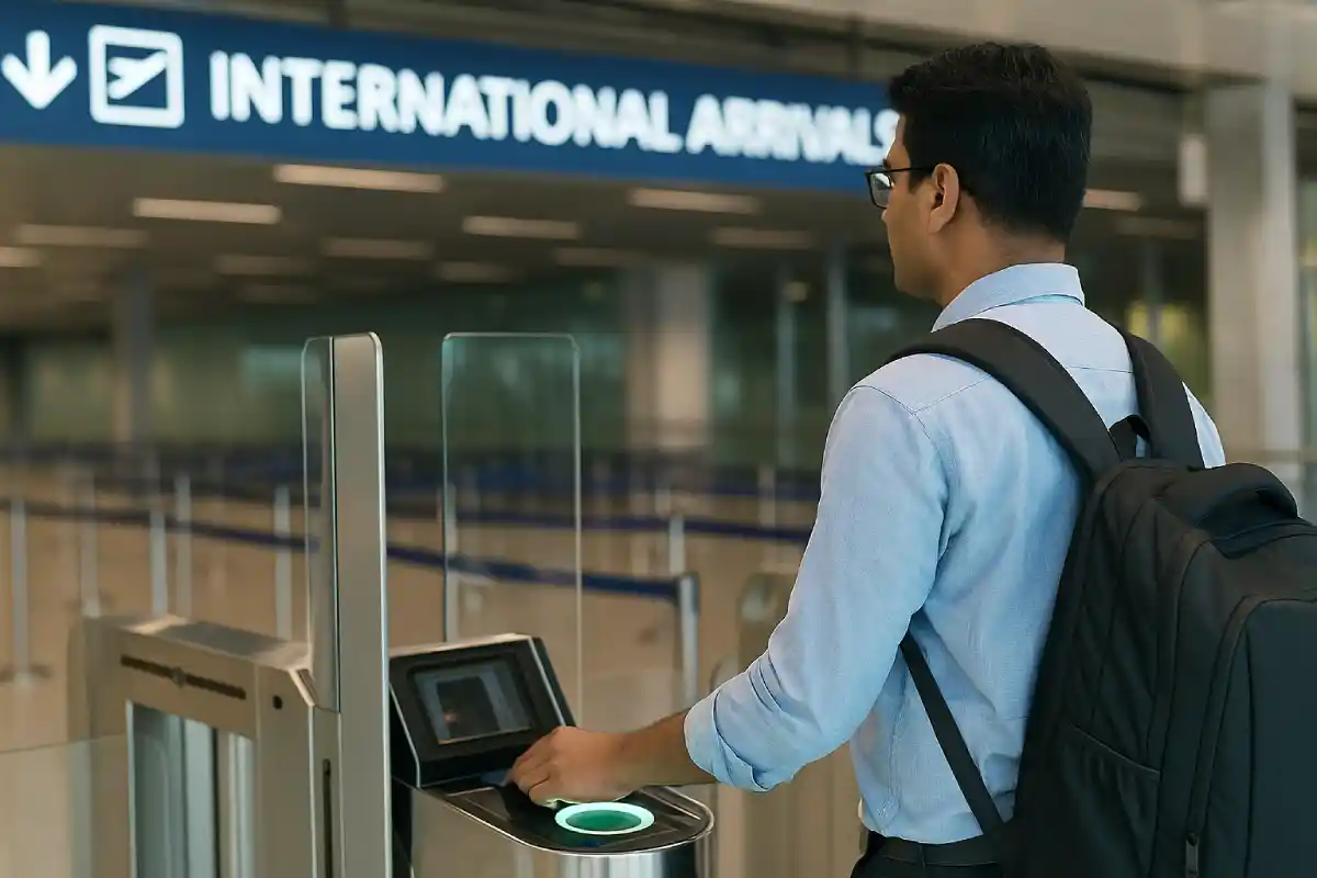 E Passport in India: Complete Guide for 2025 4 Passenger using e passport in India at automated e-gate