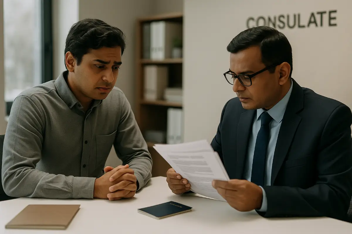 Why Visa Gets Rejected - Main Reasons Explained 2 Visa officer interview highlighting why visa gets rejected