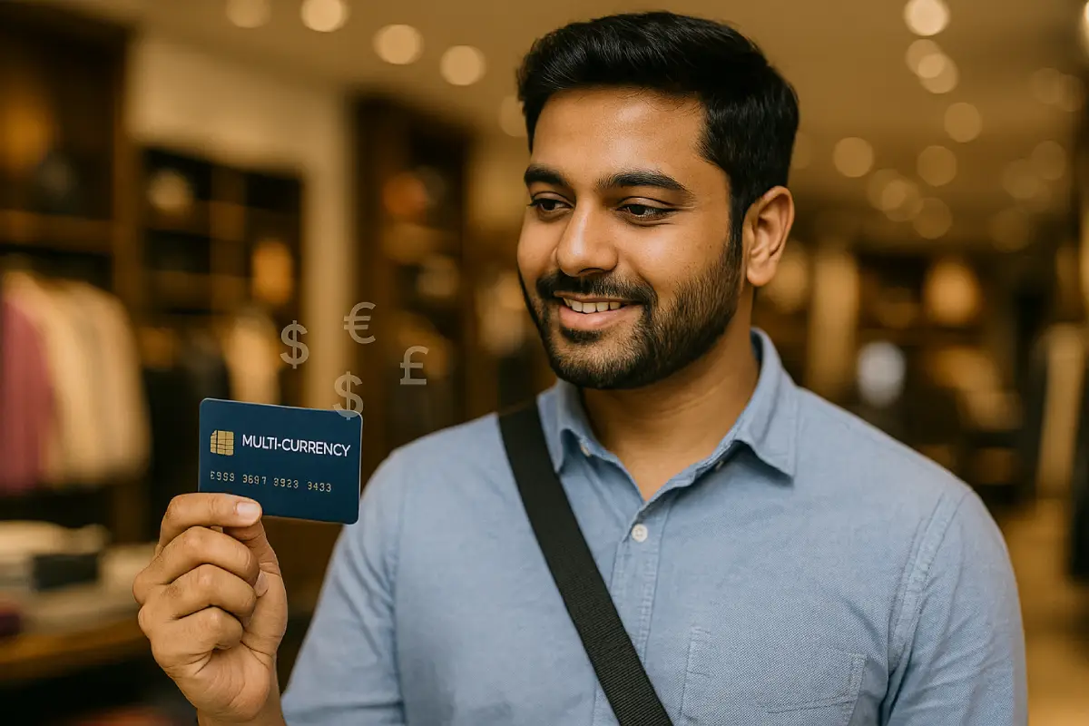 Multi Currency vs Single Currency: Which Forex Card is Best? 5 Traveler using multi-currency forex card Which Forex Card is Best